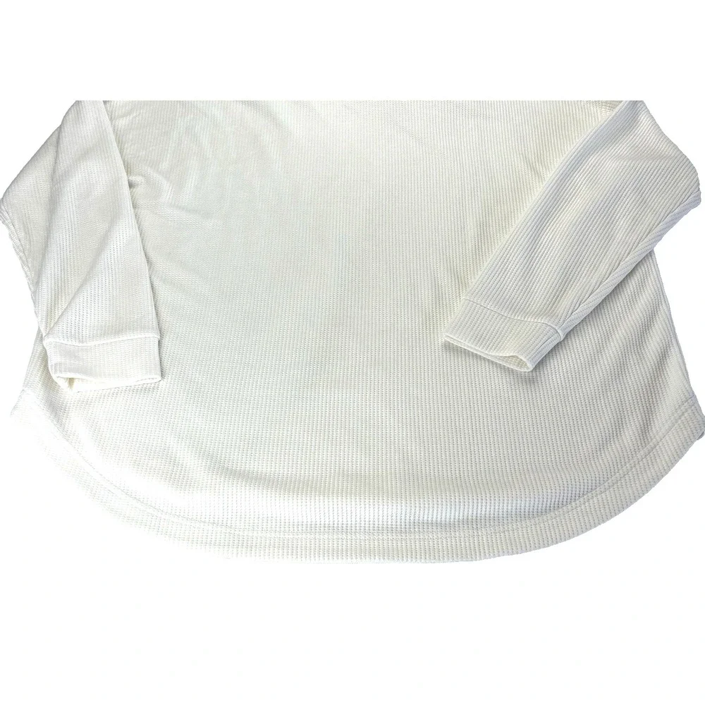NWT Lou & Grey cowl neck waffle knit leisure wear comfort fit cream size‎ L